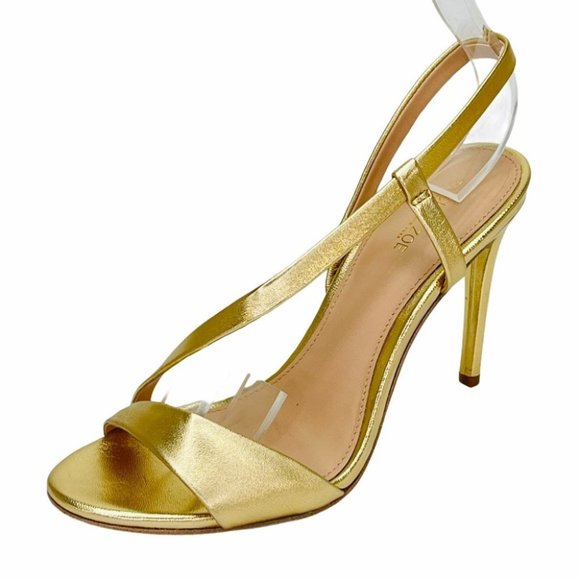 Rachel Zoe Nina Gold Leather Women’s Sandals - Picture 1 of 14